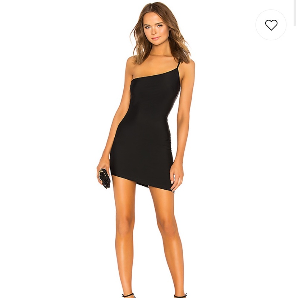 REVOLVE black asymmetrical mini dress size xxs